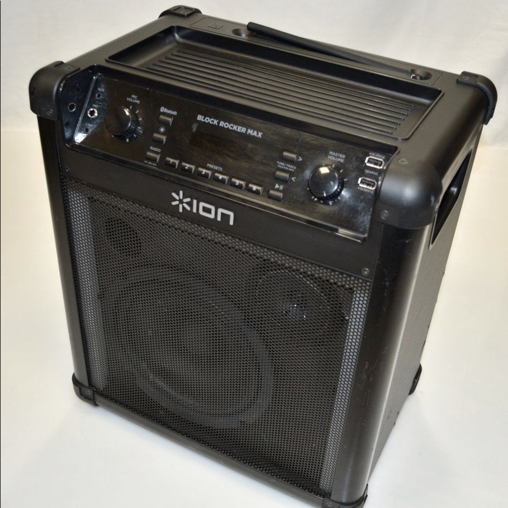 The Ion Block Rocker is a portable, powered speaker system